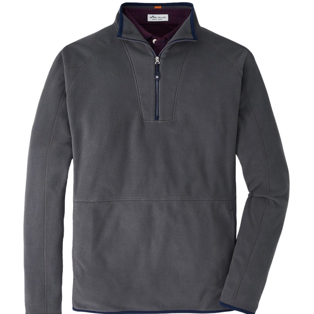 Peter Millar Men's Iron Thermal Flow Micro Fleece L & XL Half-Zip NWT $148